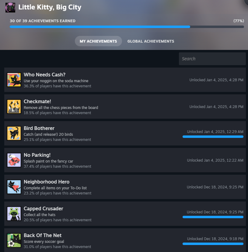 Example of Badges from Little Kitty, Big City